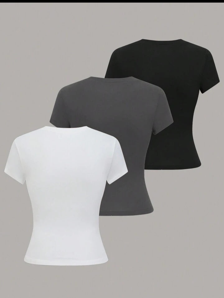 Summer Crew Neck Short Sleeve T-Shirt