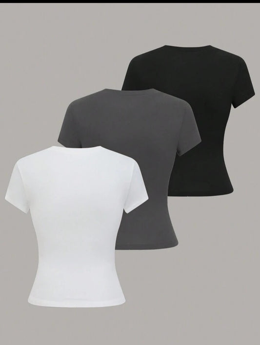 Summer Crew Neck Short Sleeve  T-Shirt